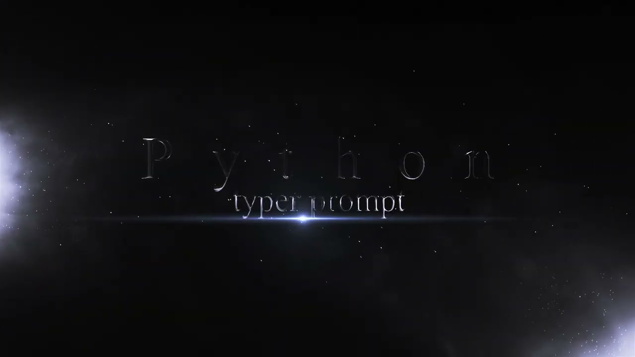 Python typer prompt youtube