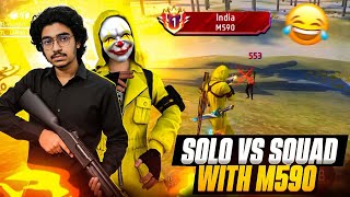 🤯SOLO VS SQUAD GAMEPLAY 💀With Face Cam 🥴#freefire #solovssquad screenshot 4