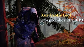 Destiny 2 | Xur Exotic Loot and Location | September 20-24