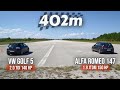 402m: VW Golf 5 vs Alfa Romeo 147