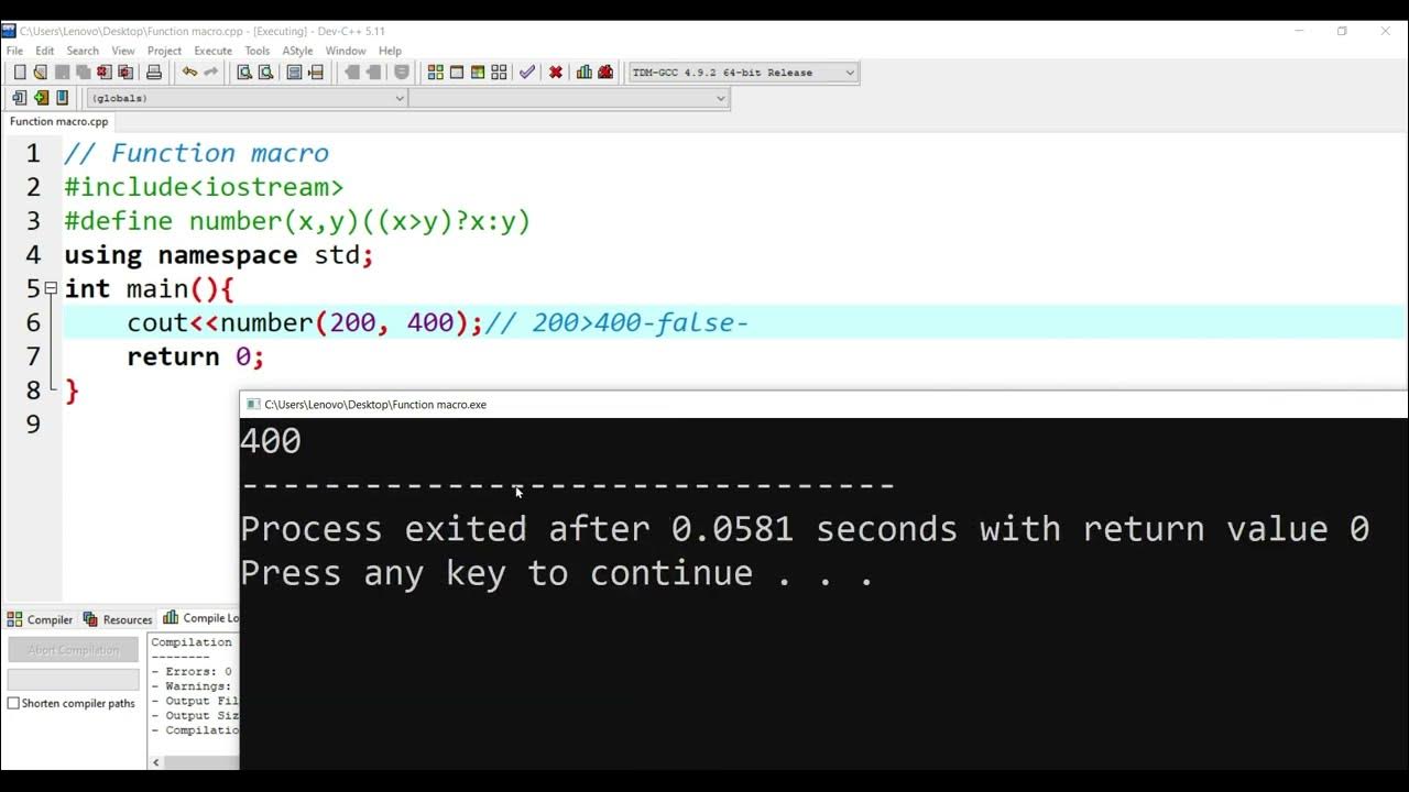 C++ - Function-Like Macros | C++ Pre Processor video tutorial | C++ ...