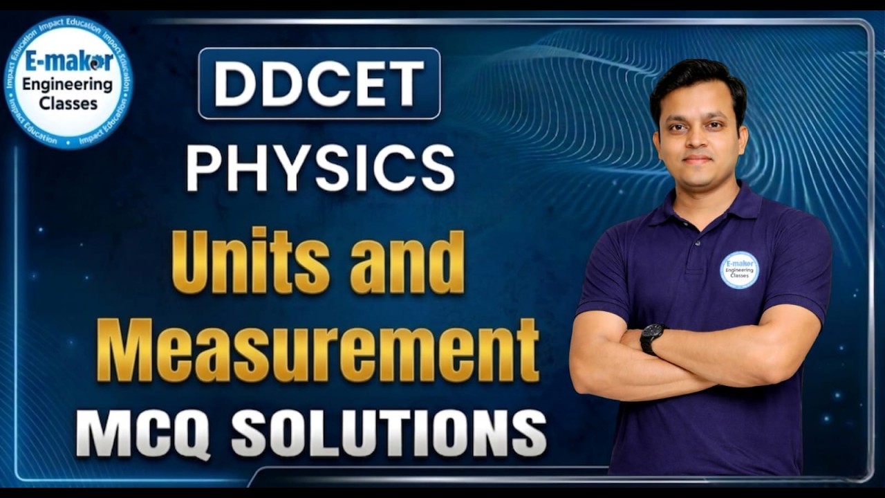 DDCET | Physics | Units and Measurement | Basic Science | Question bank ...