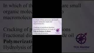 In which of these processes are small organic molecules made into macromolecules