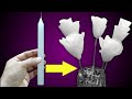 Candle To Rose | How to Make Candle Flower | How To Make Wax Flower |Wax Rose. Candle Wax Flower DIY