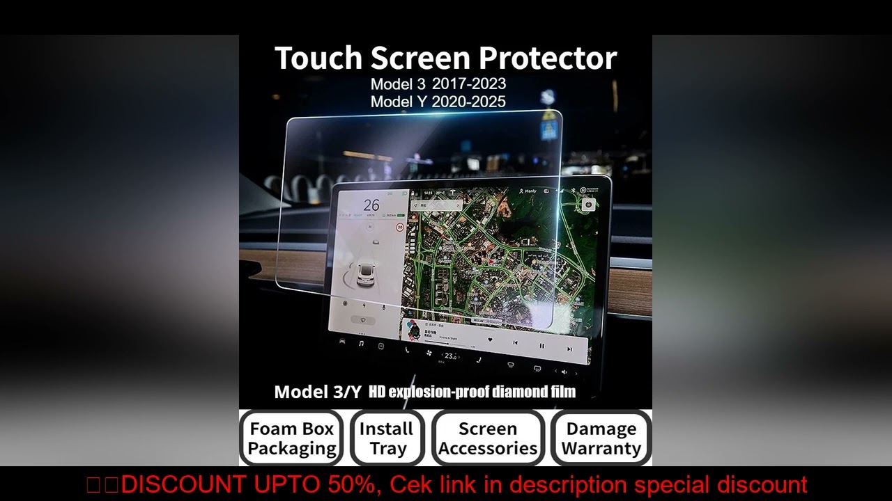 Touch Screen Protector for Tesla Model 3 2019-2023 Model Y 2020-2025 15 Inch Center Control Tempered