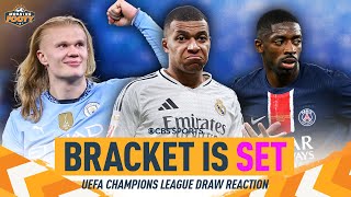 Man City v Real Madrid 🤯 | UCL Draw Knockout Phase Bracket REACTION & Predictions |CBS Sports Golazo
