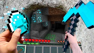 Minecraft RTX in Real Life POV - Realistic Cave in Minecraft Survival Challenge