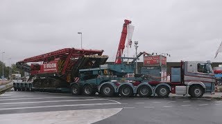 Mackdag 2017 Truckshow Buildup, Trucks arriving, Heavy Haulage, Old timers, Cranes