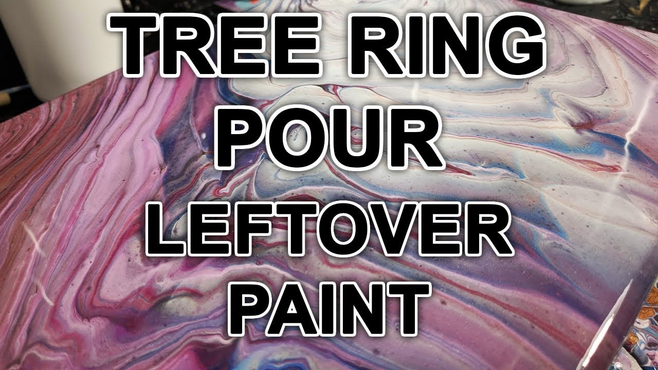 Purple and Copper Leftover Paint Tree Ring Acrylic Pour - YouTube