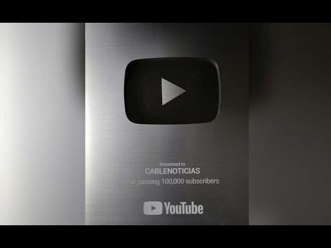 ¡Muchas gracias! Cablenoticias recibe su primera placa de plata de Youtube vivo y85