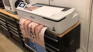 LOADING PAPER in epson SureColor t2170 24&quot; wireless color wide format inkjet printer