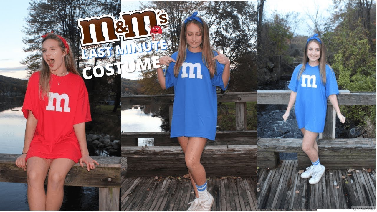 Kostüm Gruppenkostüm Paarkostüm für M&M Fans M und M Karneval Shirt 