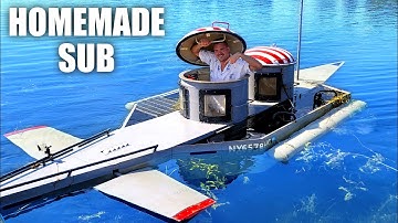 Voor het eerst in het openbaar duiken in mijn zelfgemaakte onderzeeër!