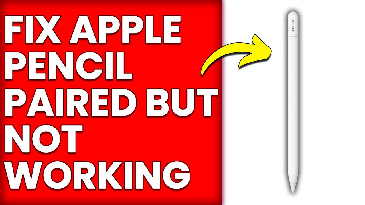 How To Fix Apple Pencil Paired But Not Working (Troubleshoot Apple ...