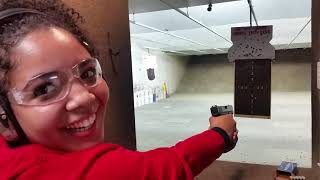 My daughter's first time shooting a 9mm