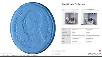 Solutionix D700 - 3D Scan of Coins from Around the World (1-min Ver)