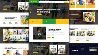 Complete Cleaning Services Website Template Design - HTML -CSS - JavaScript - Free Website Code