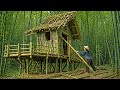 No electricity, no running water: 190 days - Vietnamese girl builds bamboo house in the forest.