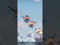 Multi missile launch pursuit strike hits battleship warship 💥 #naval #missile #ship #sea #sim #war