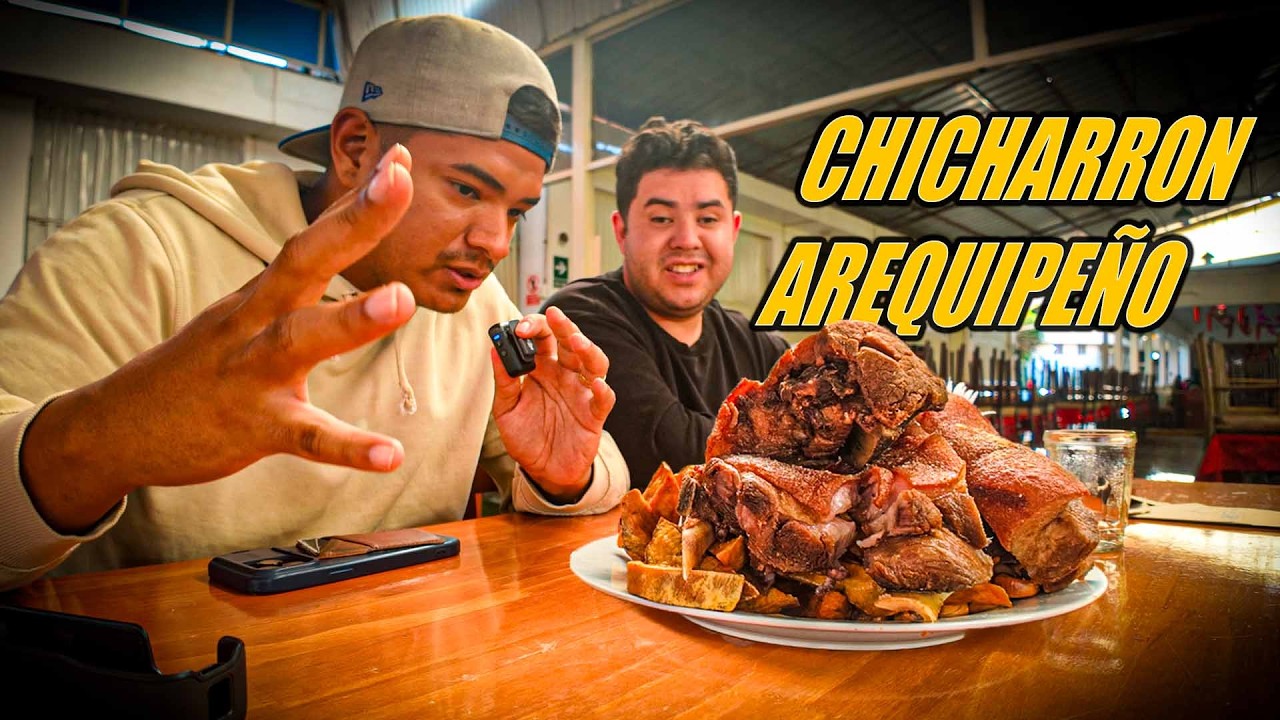 COMIENDO EL FAMOSO CHICHARRON AREQUIPEÑO