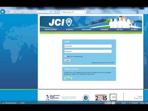 JCI Tutorial - How to create an account on www.jci.cc