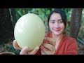 Yummy Ostrich Egg Steam Cooking - Ostrich Egg Recipe - Cooking With Sros