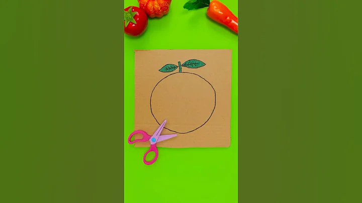 Let's Create Cardboard Crafts 🍊🎨✨ #kidsvideos #art #cartoon #drawing #shorts thumbnail