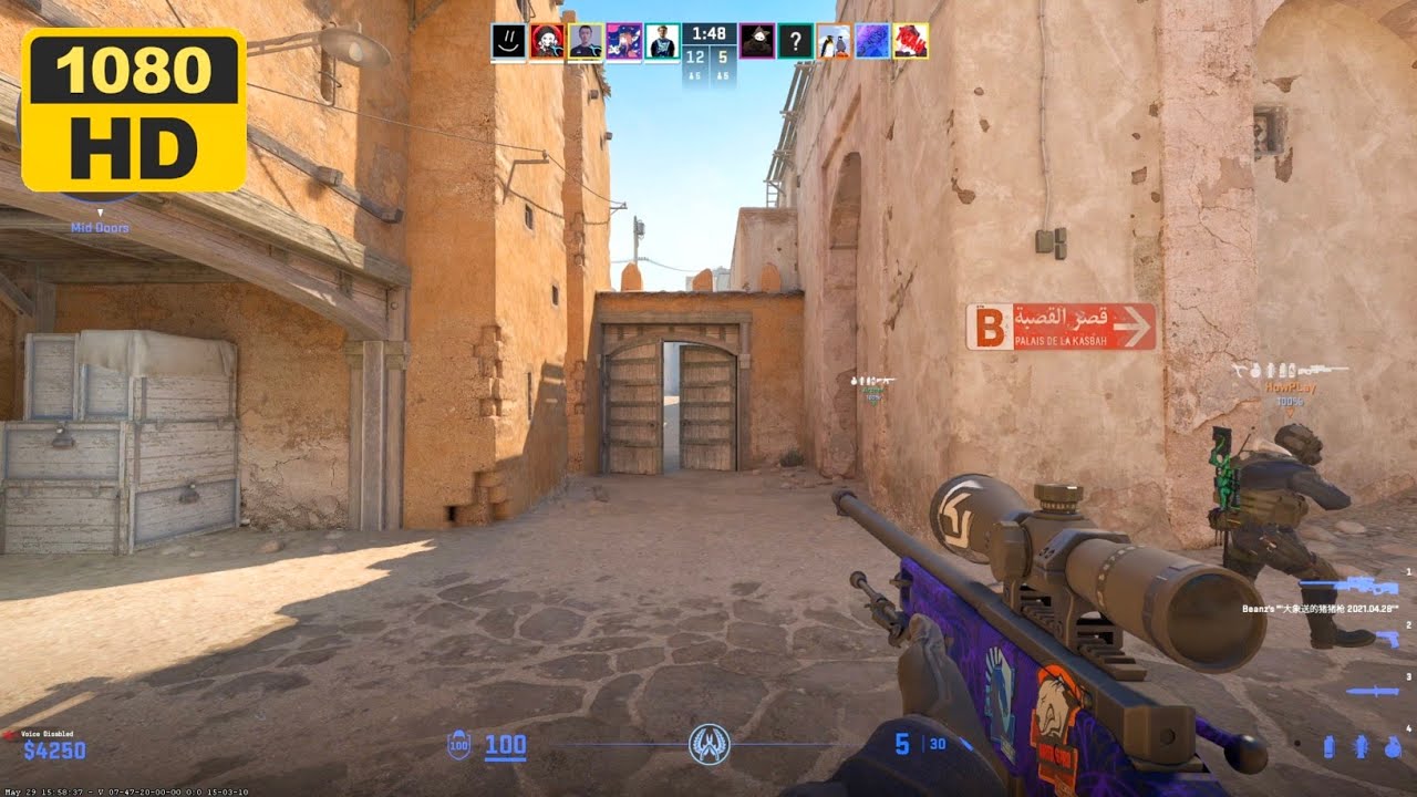 Dust 2 Map | Counter Strike 2 Gameplay 1080P (No Commentary) - YouTube