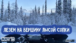 На горных снегоходах на вершину лысой сопки. Кандалакша март 2023