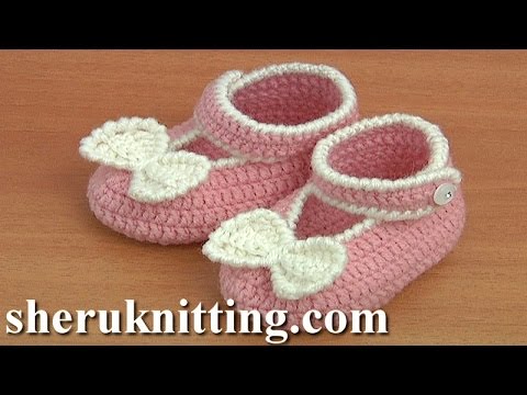Crochet Bow BABY Shoes Part 2 of 2