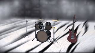 Rock Band Instruments Animation Video