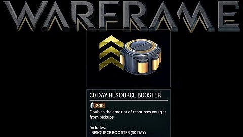Warframe - 200plat resource booster?