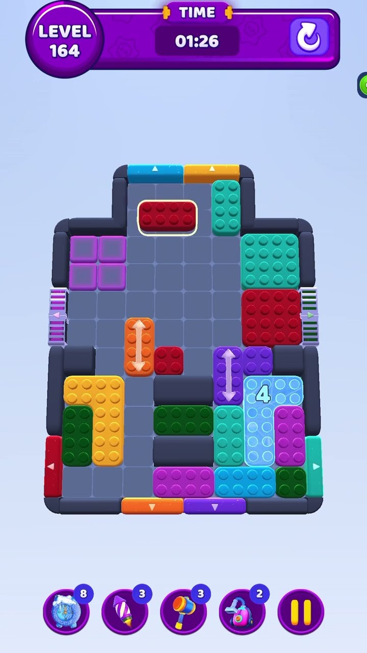 Color Block Jam Level 164 – Full Puzzle Solution (No Boosters