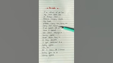 Thumbnail of Arcade song lyrics ◕⁠ᴗ⁠◕⁠✿ #arcade #song #music #lyrics #shorts #sadsong