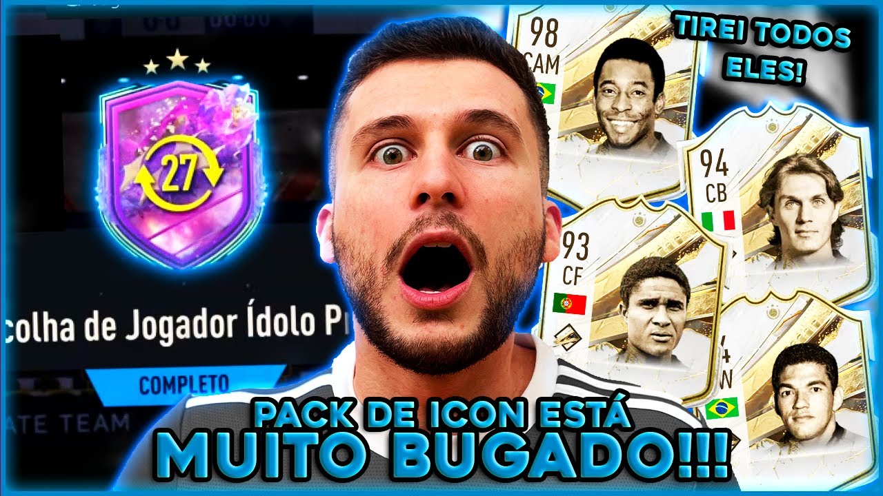 EU TIREI PELÉ, MALDINI, EUSÉBIO E VÁRIOS OUTROS CRAQUES NESSE PACK DE ICON BUGADASSO! FIFA 23 - UT