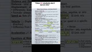 CLASS 9th (SCIENCE) PHYSICS CH-8 MOTION FULL CHAPTER REVISION #shortvideo #exam #classnotes #physics