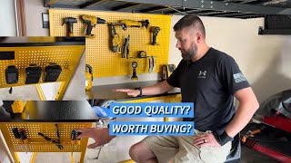 Work Bench, Ferreteriai 47" Heavy Duty Workbench with Power Outlet &amp; USB-C, Exclusive Yellow Side Ba