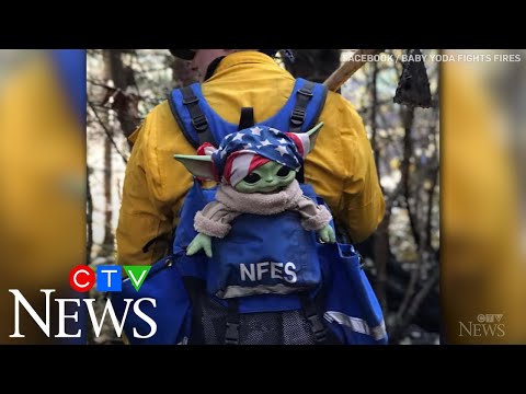 Oregon boy donates Baby Yoda doll to support firefighters