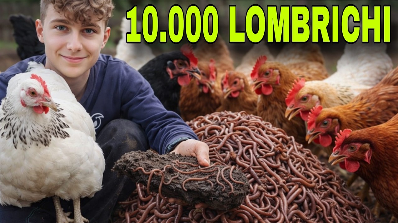 HO DATO 10.000 LOMBRICHI ALLE GALLINE E ALLE ANATRE!