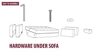 Serta Avery Full Convertible Loveseat