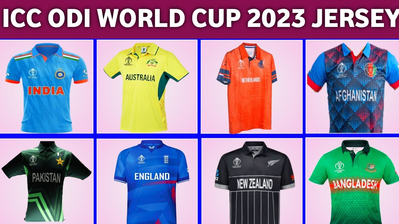 ODI World cup 2023 All Teams Jersey