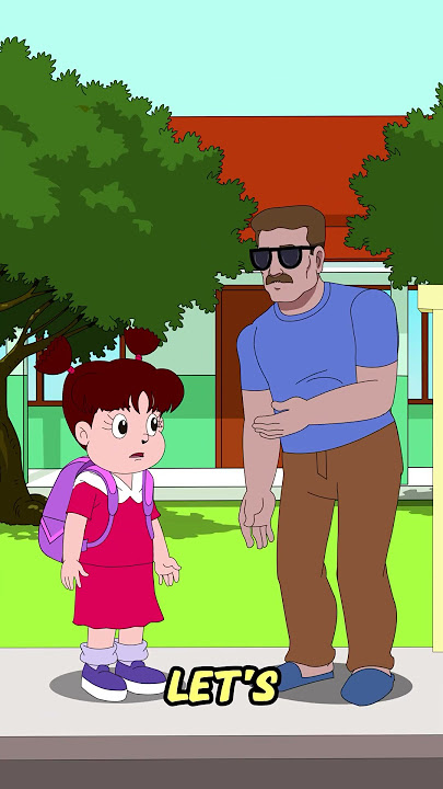 waiting for their mother to pick them up | don't go with strangers #shorts  #education #animation