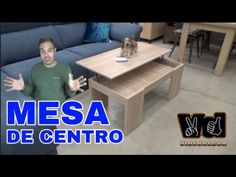 Mesa de centro realizada en melamina de alta calidad con tapa elevable