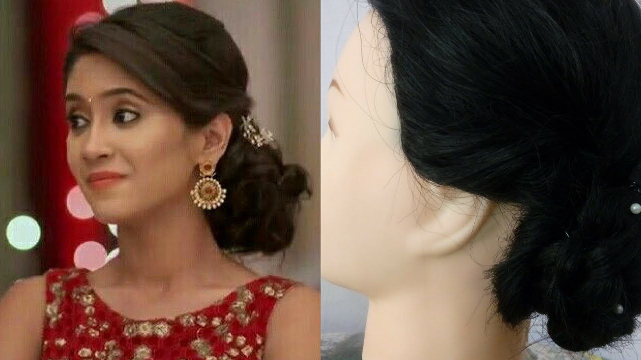 1.Naira inspired bun hairstyle from YRKKHHairstyles for 