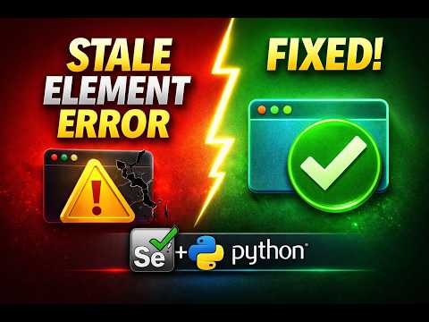 Stale Element Reference Exception in Selenium | Explained + Fix (Python Tutorial) #python #selenium