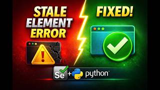 Stale Element Reference Exception in Selenium | Explained + Fix (Python Tutorial) #python #selenium