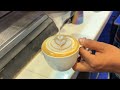 CLASSIC LATTE ART TULIP POUR/ ❤️The secret to clean Tulip stacks#art #artist#barista #tulip #latte