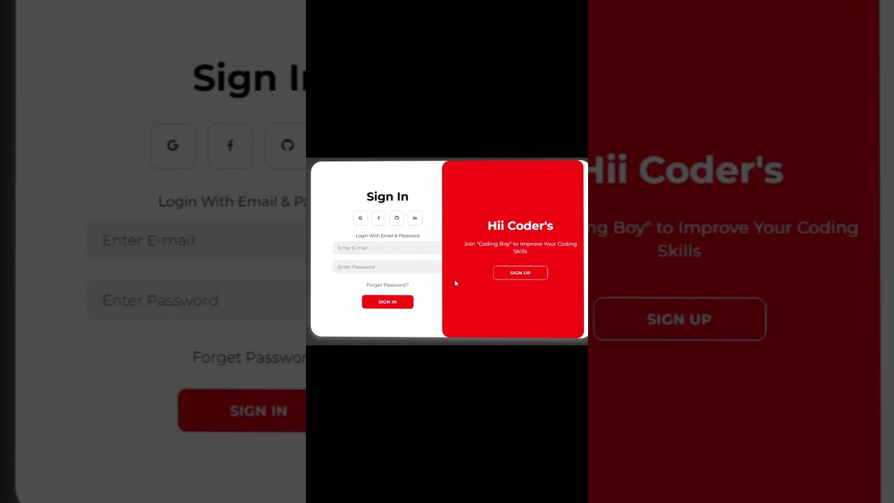 Animated Signin Page with Html and Css