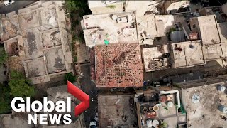 Beirut explosion: Dramatic drone footage shows devastated city 1 week on