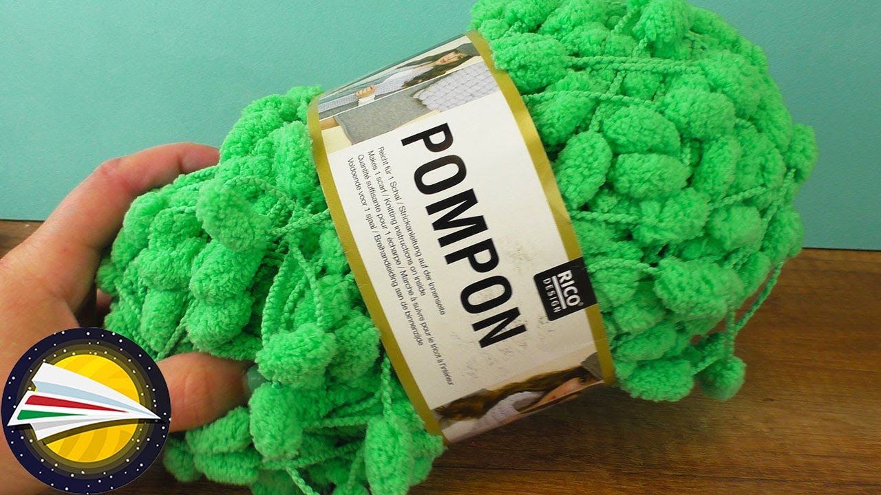 Pompom fonal tesztelés sálhorgolás egyetlen gombolyag fonalból Rico Design fonal horgolóiskola